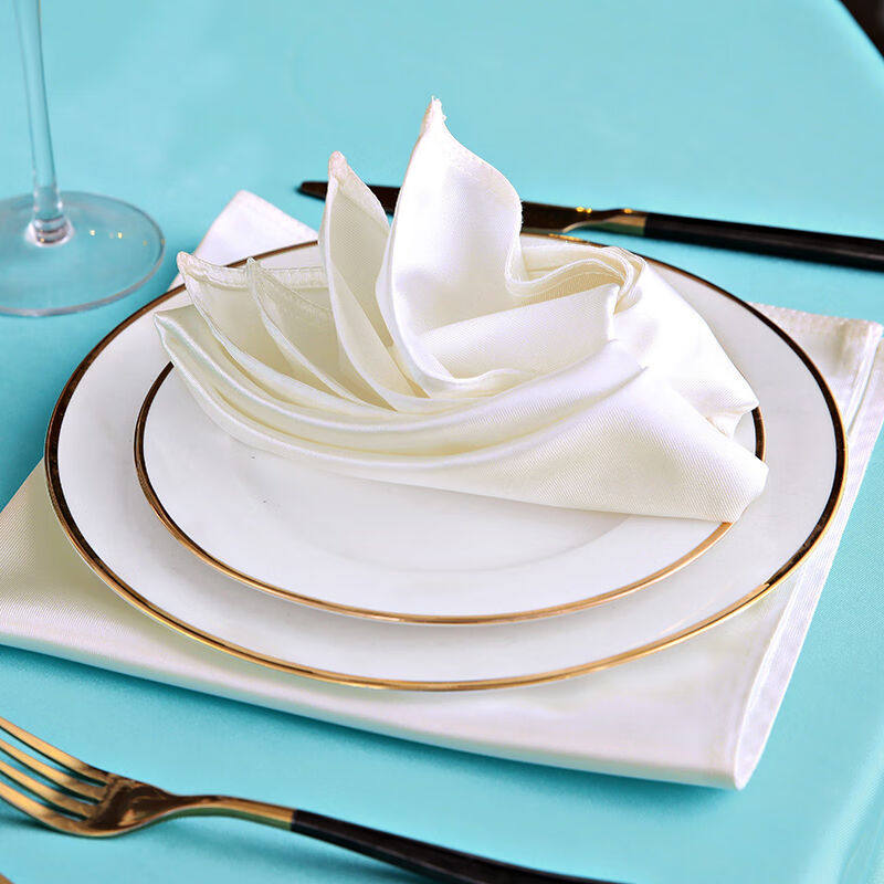 世嘉娜高档酒店口布宴会折花餐巾布西餐厅围脖子小方巾饭店口杯餐