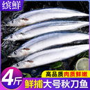 秋刀鱼新鲜冷冻商用整箱特大号烧烤料理海鲜水产鲜活深海鱼4斤装
