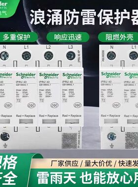施耐德IPRU浪涌保护器4P20-40KA防雷器家用电涌三相380V避雷器