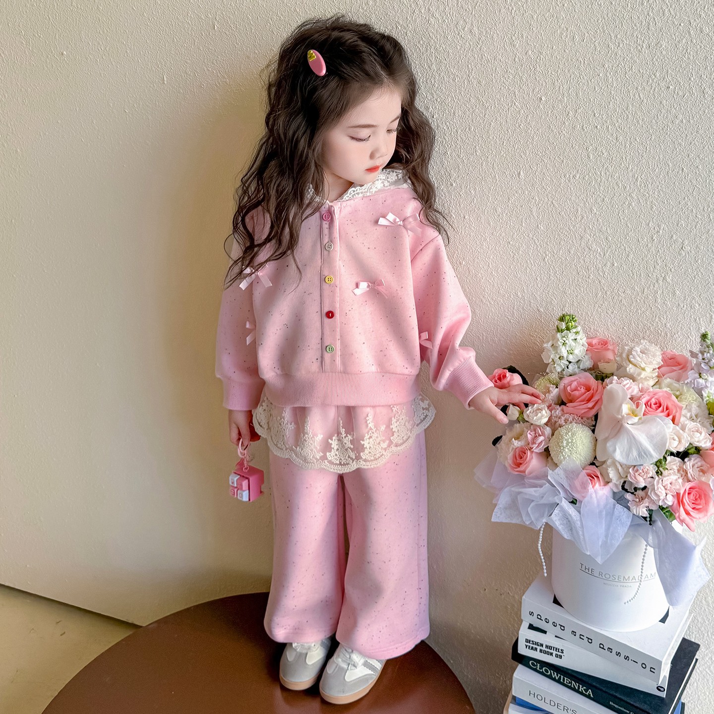 女童装女童秋装套装甜美女孩衣服2025新款女宝外套裤子儿童运动服