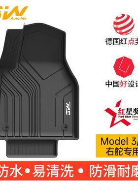3W全TPE脚垫适用于港版特斯拉Model 3右舵model Y右軚海外版专用