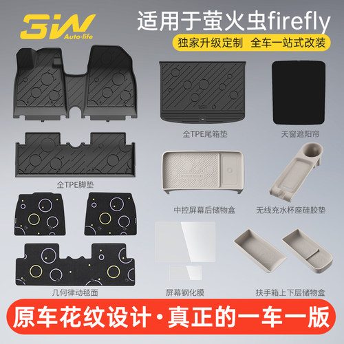 3W全TPE脚垫青春版适用于蔚来萤火虫专用脚垫后备箱垫firefly配件 - 封面