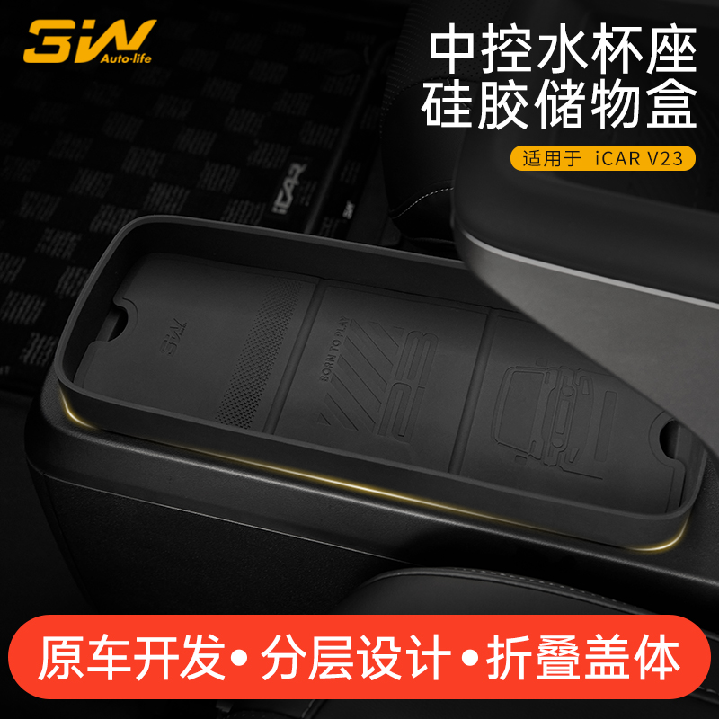 3W奇瑞iCARV23中控水杯座硅胶垫
