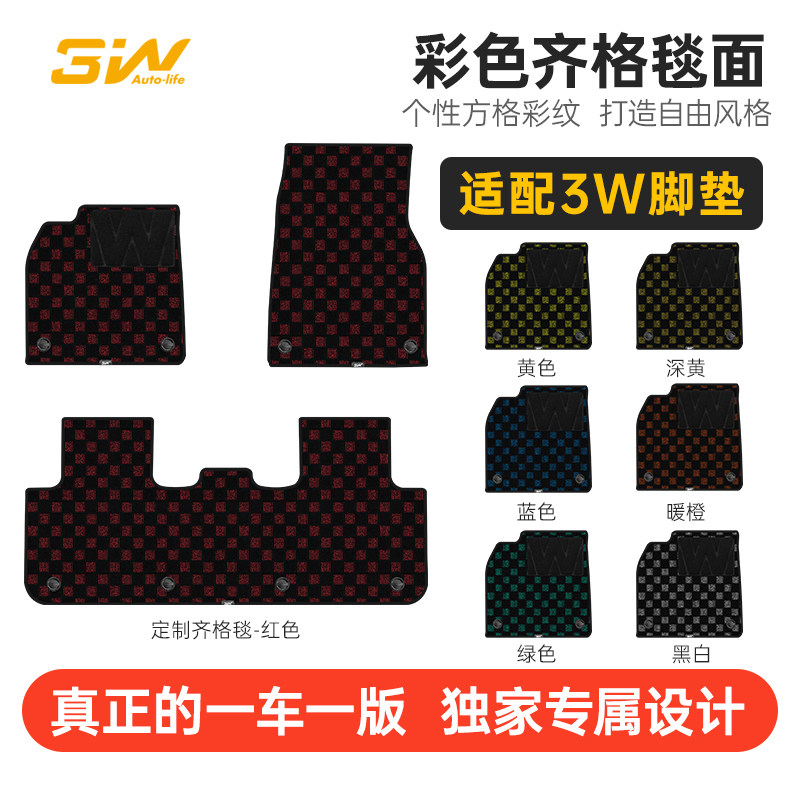 3W个性多彩齐格毯面脚垫专用毯面图片