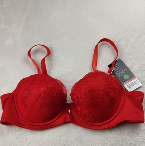 安莉芳旗下E一BRA胸罩本命年红色女文胸小胸聚拢内衣KB00070