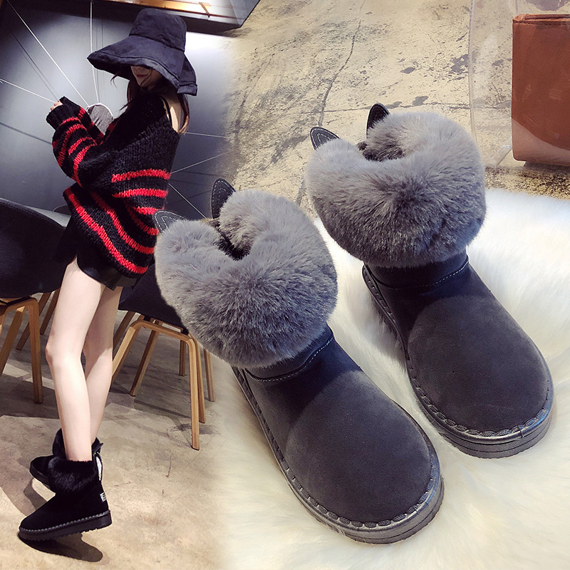 Short tube Snow boots Fur one 2019 new pattern winter Korean Edition Versatile Bootie Plush bread Cotton-padded shoesin the Women's Shoes, Low shoes  category - from Buy2taobao.com to provide professional Taobao agent buy service