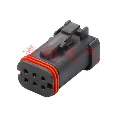 DJ7063Y-1.6-21黑色1.6系列汽车连接器接插件含端子DT16-6SB-KP01
