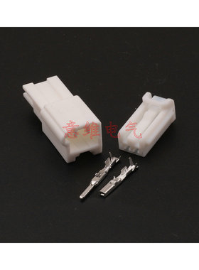 DJ7023YF-1.5-11/21 白色 公母塑料件 6098-6050/6098-6053