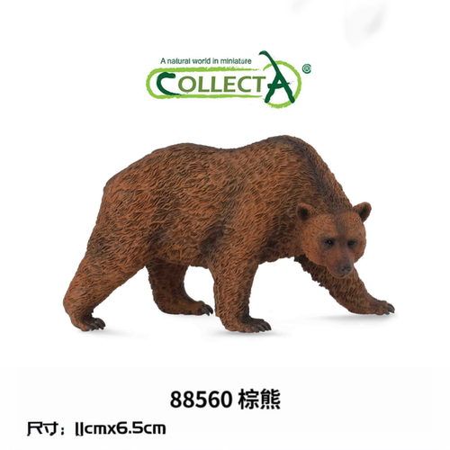 英国CollectA我你他野生动物模型玩具88560棕熊88698美洲黑熊袋熊