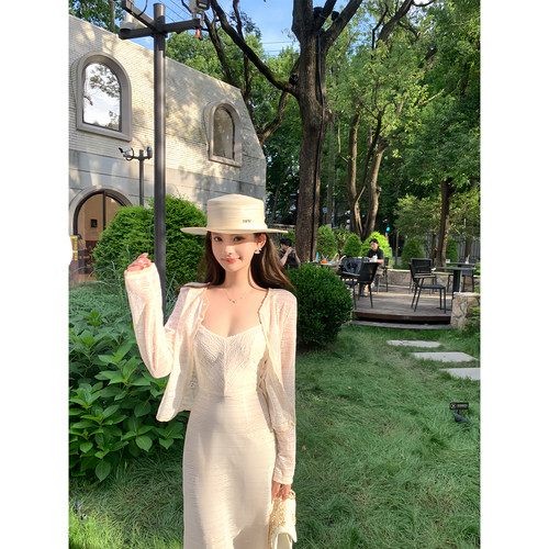 叶小婷针织吊带裙短上衣套装