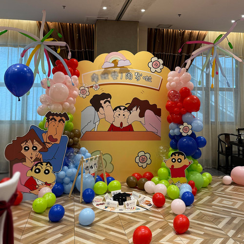 蜡笔小新周岁满月百天布置套餐