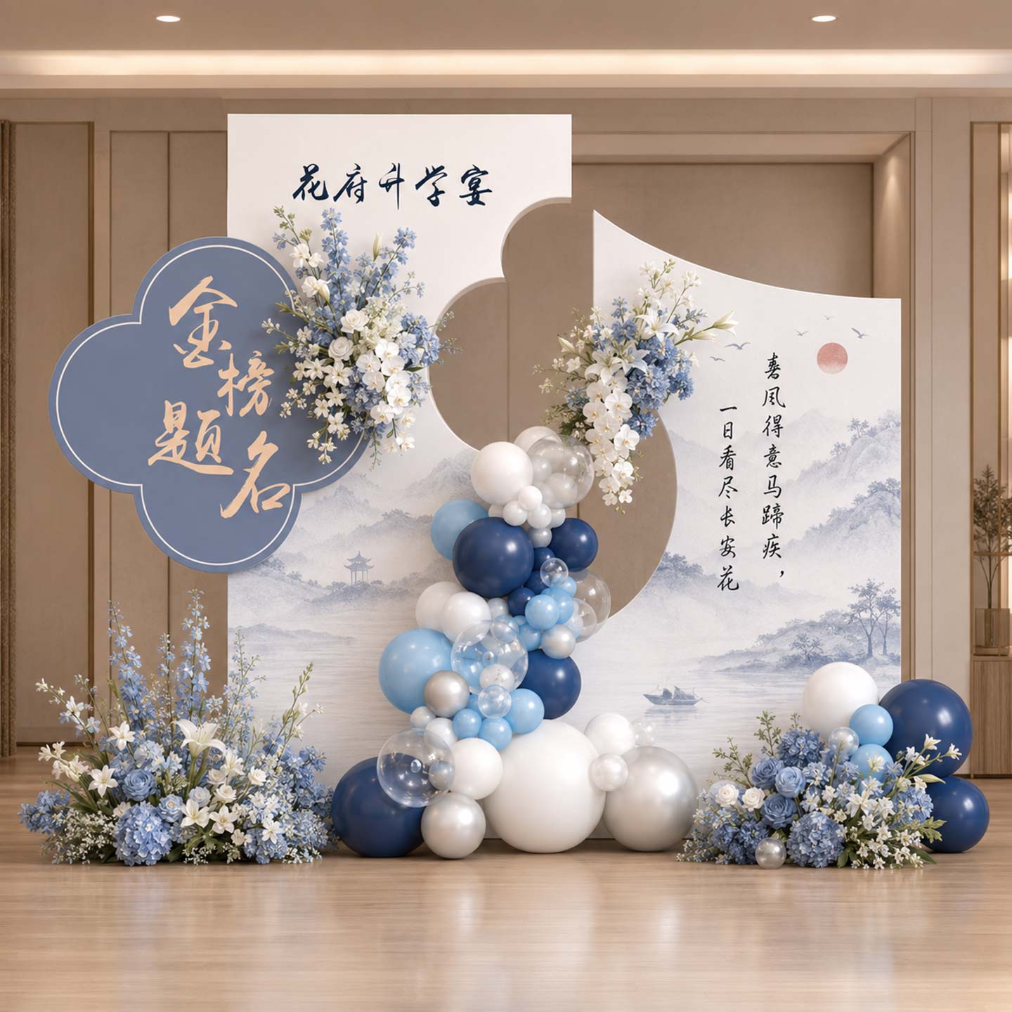 升学宴布置庆祝金榜题名场景装饰中高考大学酒店中式美陈道具