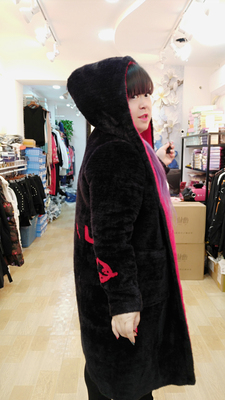 秋冬季大码仿水貂绒外套