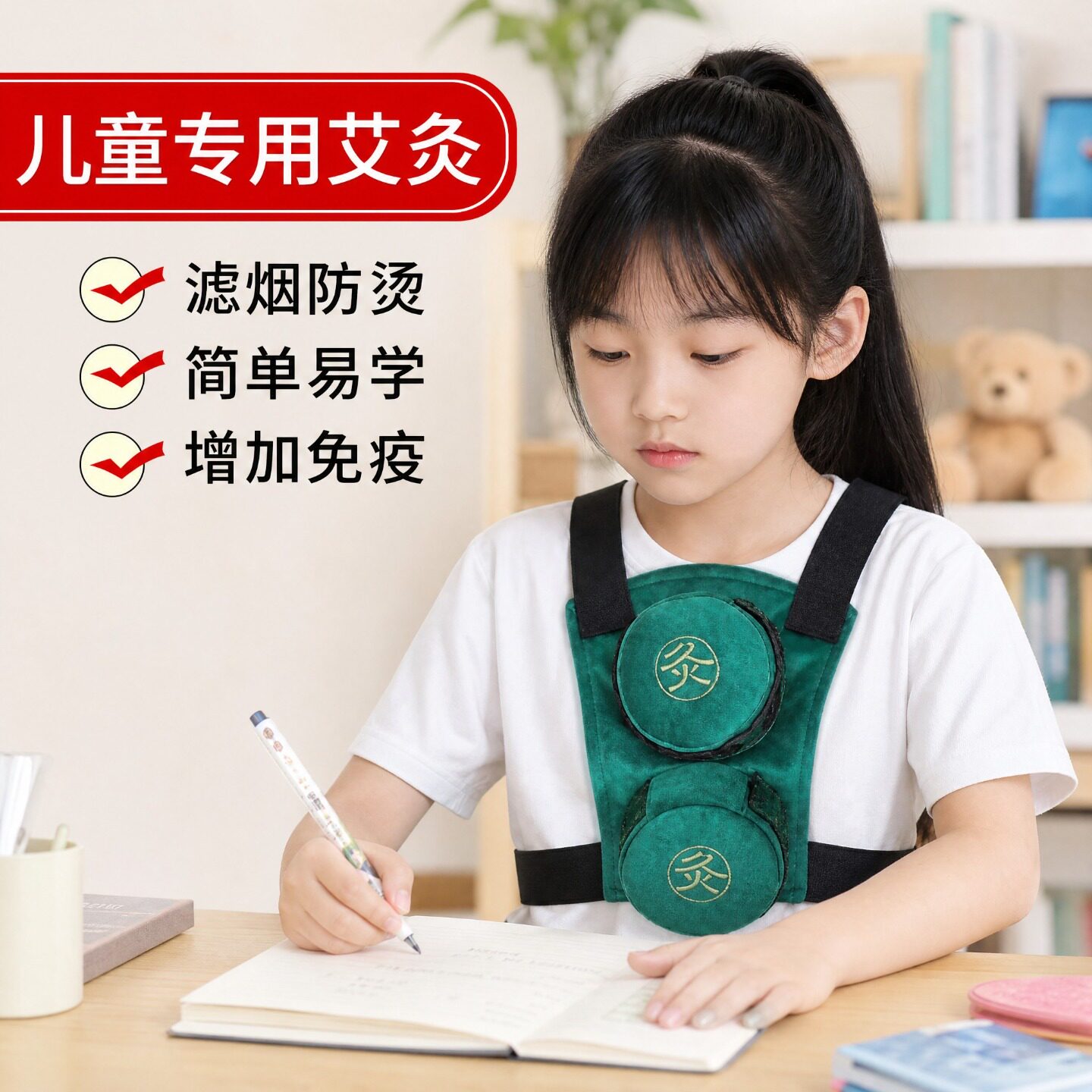 儿童艾灸盒家用孩子艾条艾柱艾灸罐专用背包随身灸官方旗舰店正品