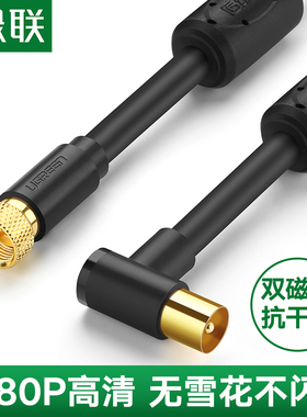 绿联 有线电视线连接线信号线闭路TV线F头射频线高清视频广电机顶盒老式加长户户通卫星电视接收天线有限接头