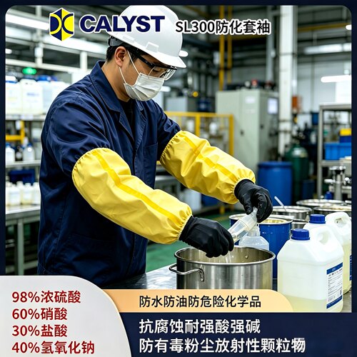 calyst铠乐士SL300防化套袖C级耐强酸碱抗腐蚀防毒防油化工实验