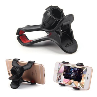 球头款手机夹钳口夹懒人支架配件夹子头圆形软管夹万向调节横竖手