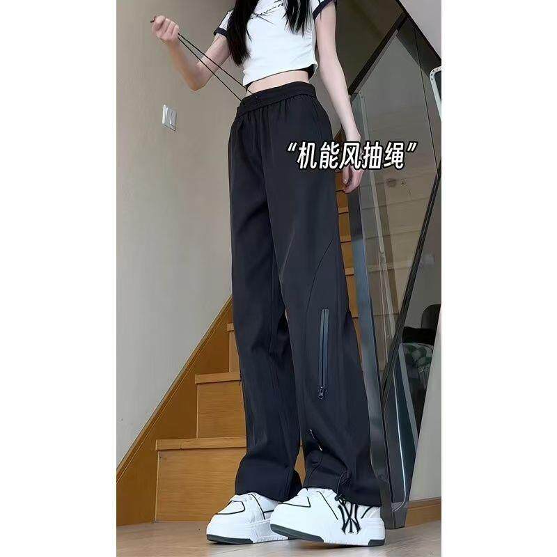 美式降落伞兵黑色工装裤男