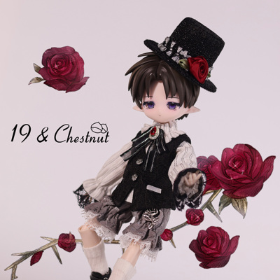 19和栗子B612扉页玫瑰8分12分BJD娃衣欧式欧式复古暗黑礼帽衣服