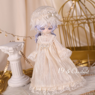 19和栗子安睡日BJD娃衣12分8分玩偶睡裙连衣裙蕾丝公仔衣服精致