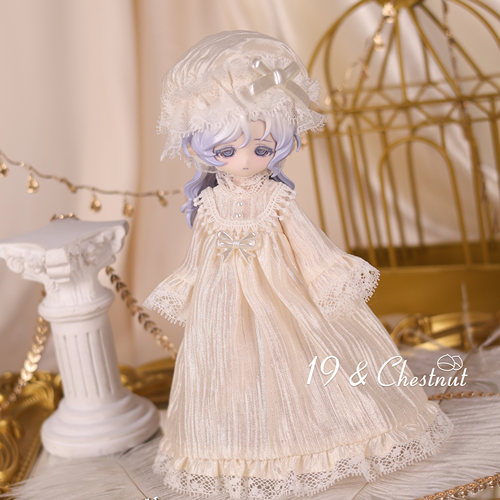 19和栗子安睡日BJD娃衣12分8分玩偶睡裙连衣裙蕾丝公仔衣服精致