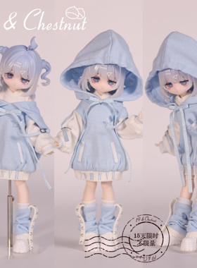 19和栗子时间胶囊BJD娃衣12分8分玩偶宽松休闲风假上衣袜套套装
