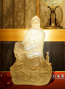 琉璃摆件佛像观音菩萨梁明毓