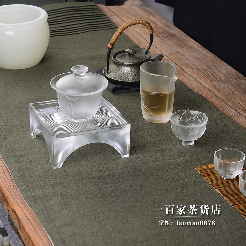 彧红布艺砂洗纯色手工制作棉麻茶席布艺茶台茶桌布垫茶旗茶道零配