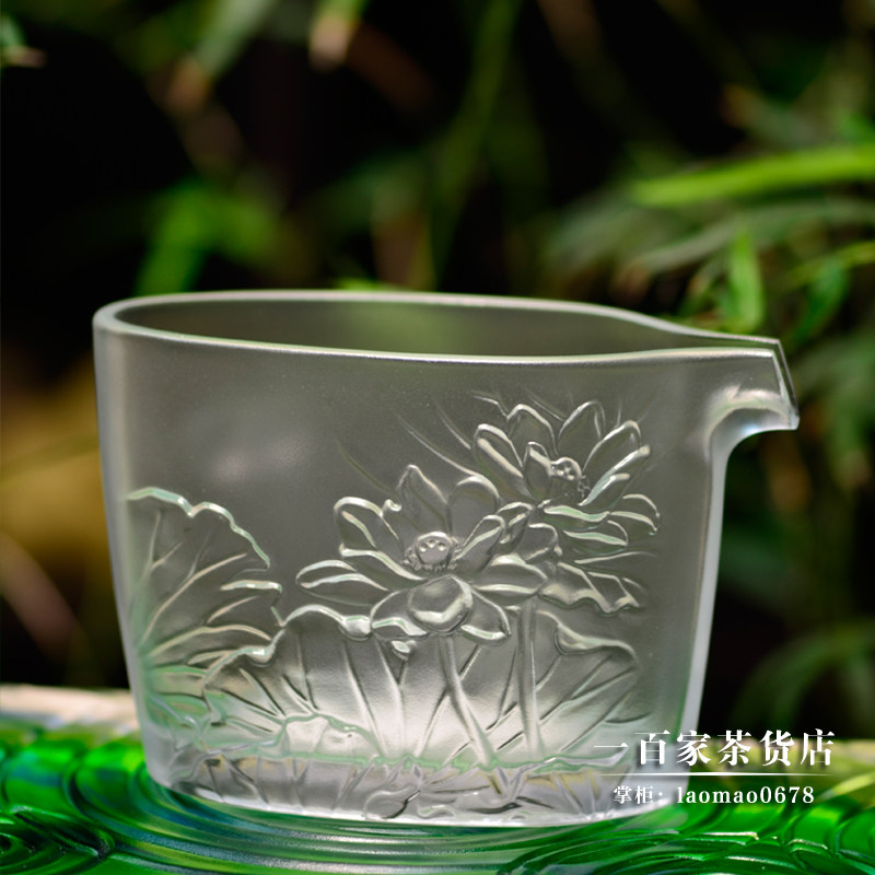 梁明毓古法琉璃茶具 荷塘公道杯 干法茶席茶空间唯美禅意匀杯,餐饮具,茶杯,淘宝优惠券,粉丝福利购,淘宝优惠卷