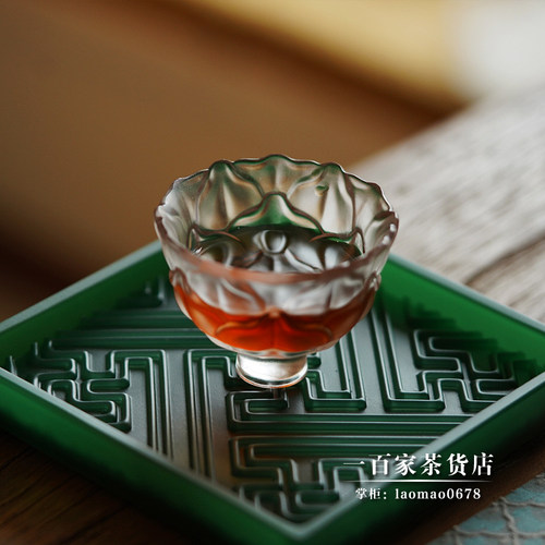 碧玉茶器壶承梁明毓方形琉璃茶具