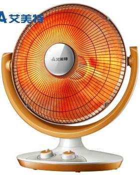 艾美特HF12081T-W取暖器小太阳台式HF10078T摇头暗光防烫电烤火炉