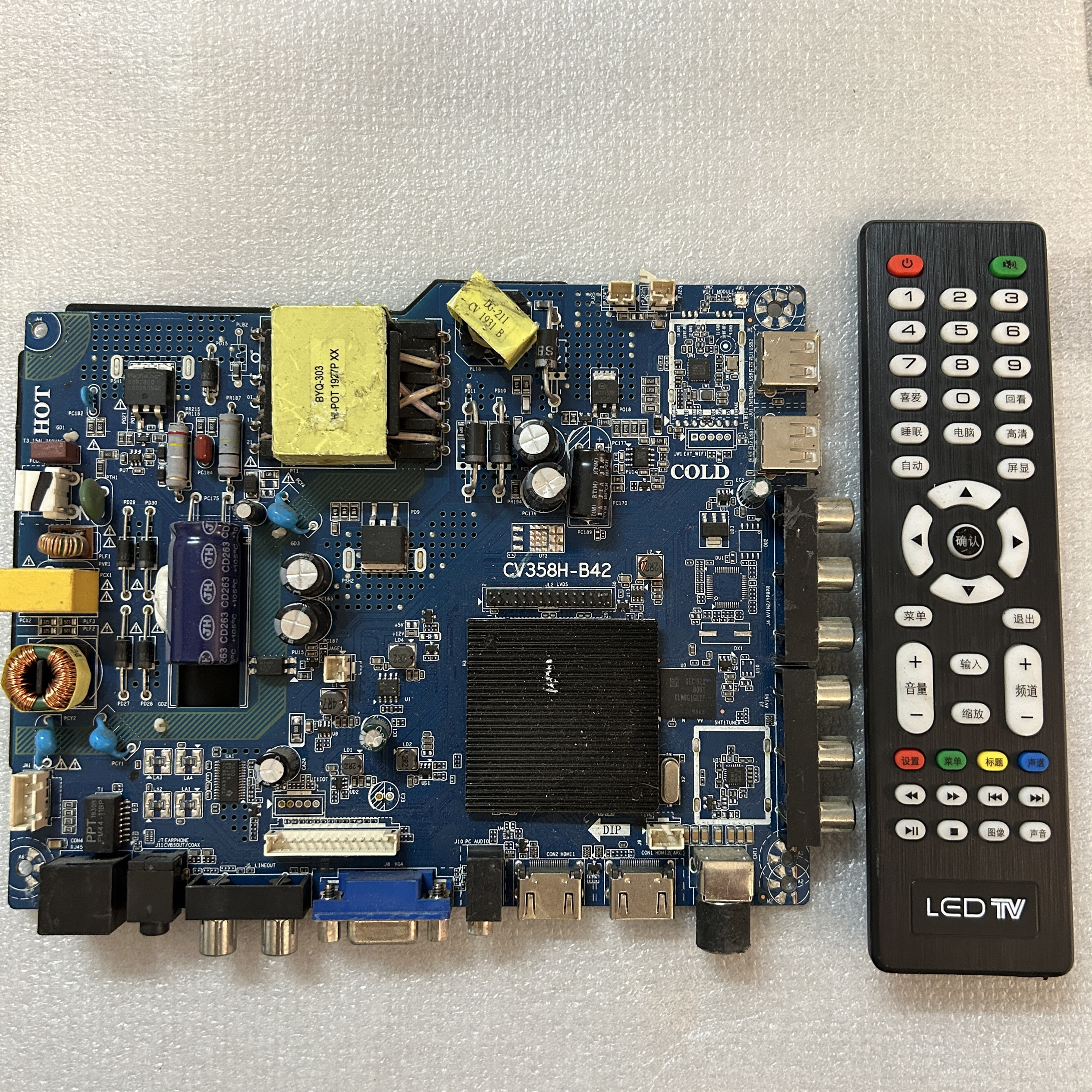 乐视D43PFCIN 液晶电视 主板CV358H-B42 屏PT430CT02电路板