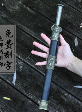龙泉市不锈钢剑防身短剑镇宅宝剑汉剑风云战剑卧龙小剑摆件未开刃