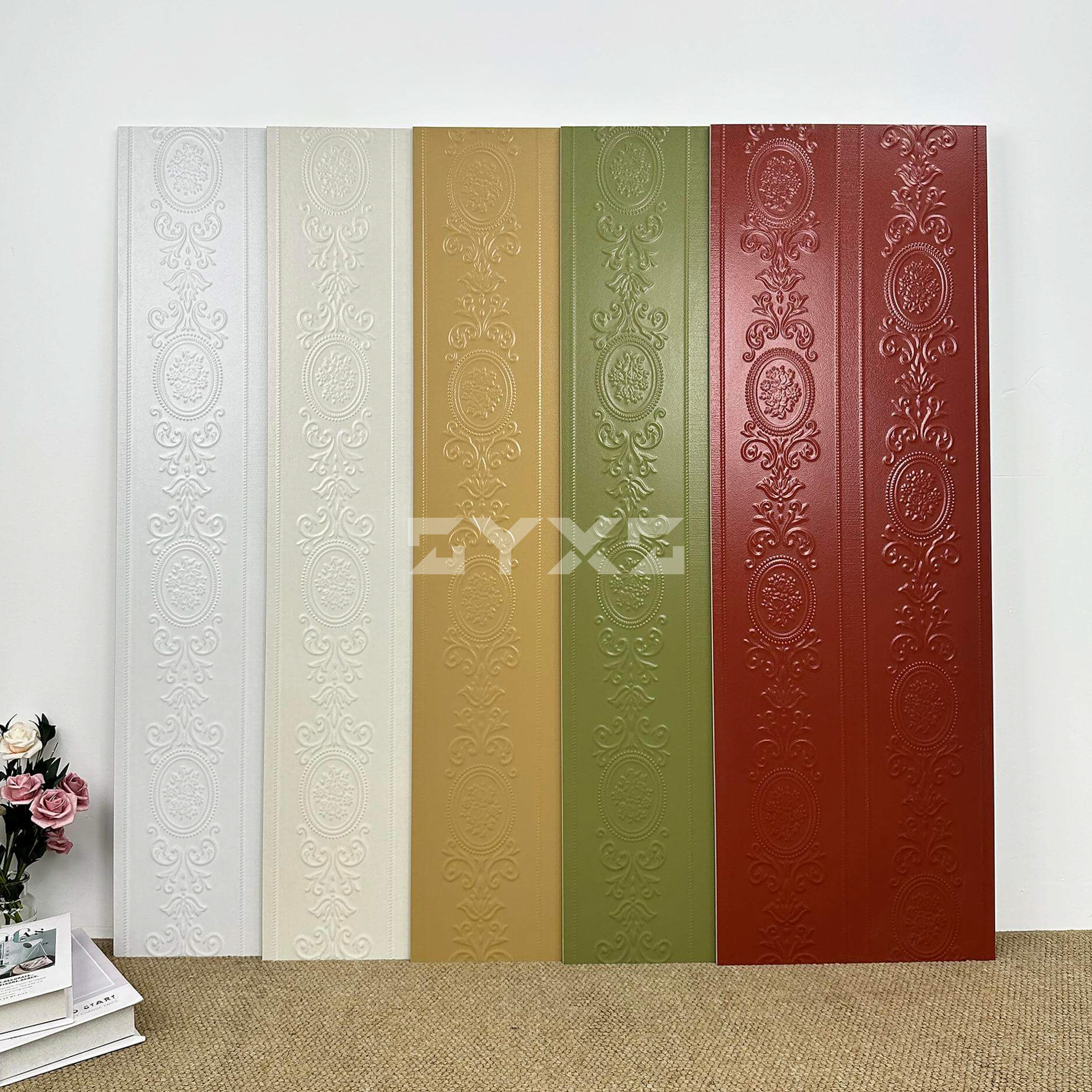 法式海基布瓷砖400×1200柔光护墙板墙砖厨房卫生间背景墙花砖