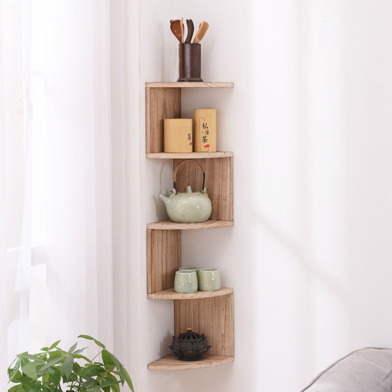 实木茶杯架茶壶架书架搁架收纳架壁挂转角置物架角落墙上多层架,餐饮具,茶道/零配,淘宝优惠券,粉丝福利购,淘宝优惠卷