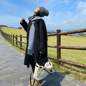 2025冬季新款连帽双面羊绒大衣韩系女主风外套A7105P285K398图片