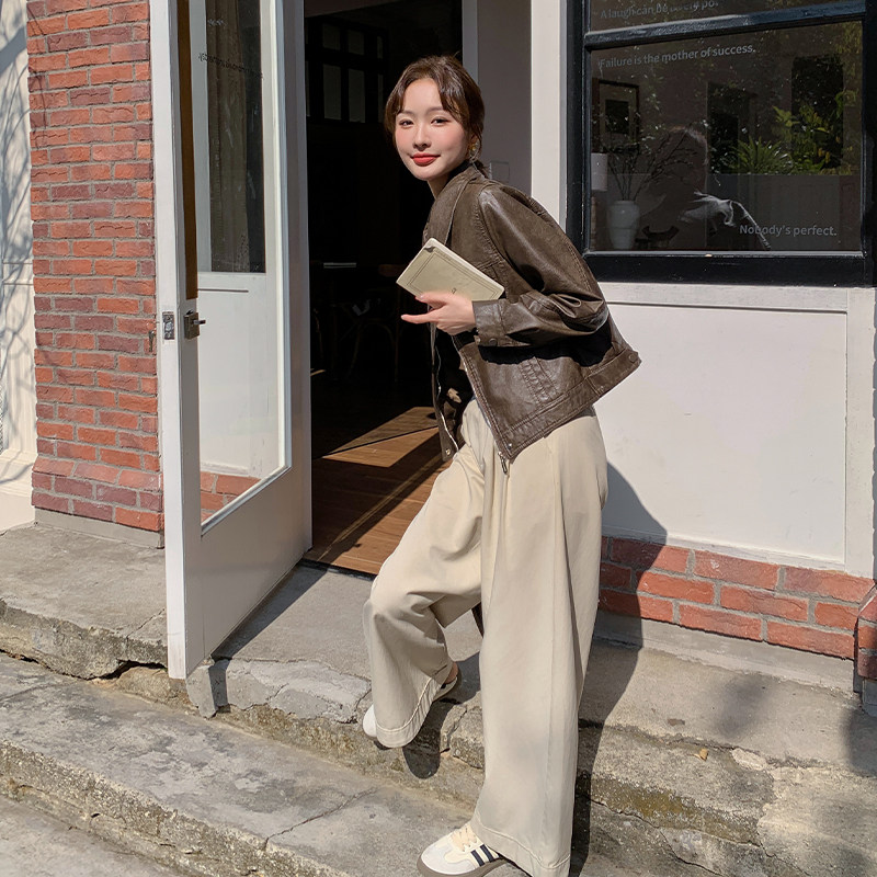 2025超火小个子机车皮衣外套女夹克A502P160K228,女装短外套,2C268