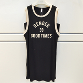 品牌睡衣夏季 家居服 女士2025莫代尔棉字母背心女睡裙带胸垫时尚