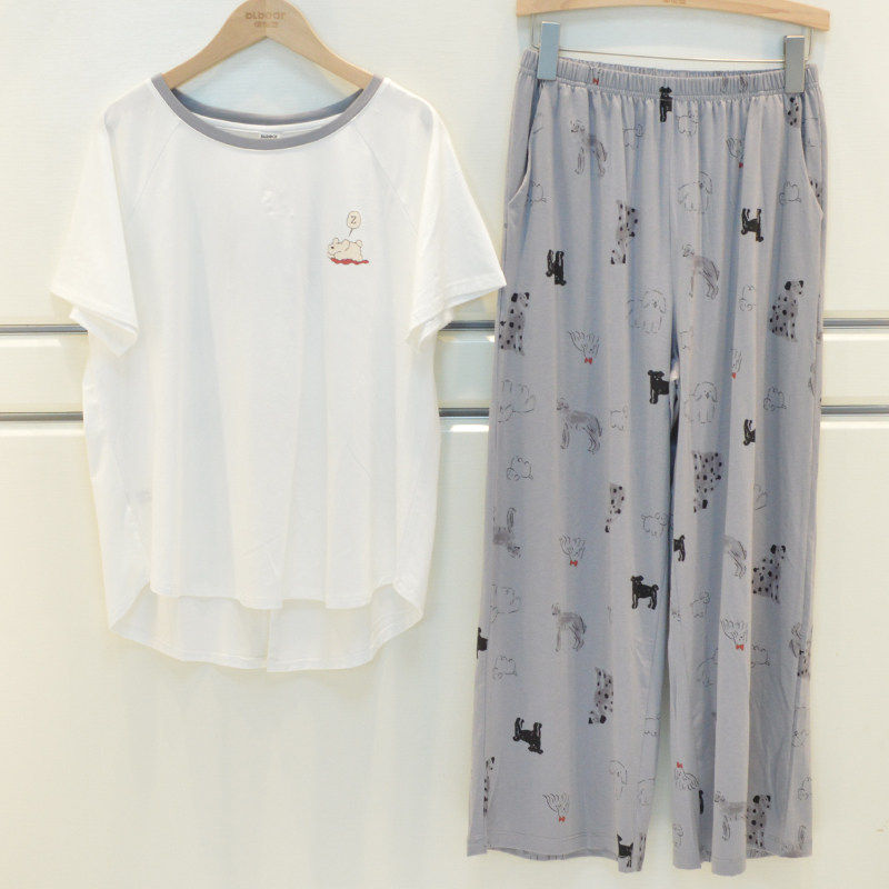 佰伦熊睡衣夏季女士莱赛尔棉抑菌除蟎素色卡通可爱短袖长裤家居服,女士内衣/男士内衣/家居服,睡衣/家居服套装,淘宝优惠券,粉丝福利购,淘宝优惠卷