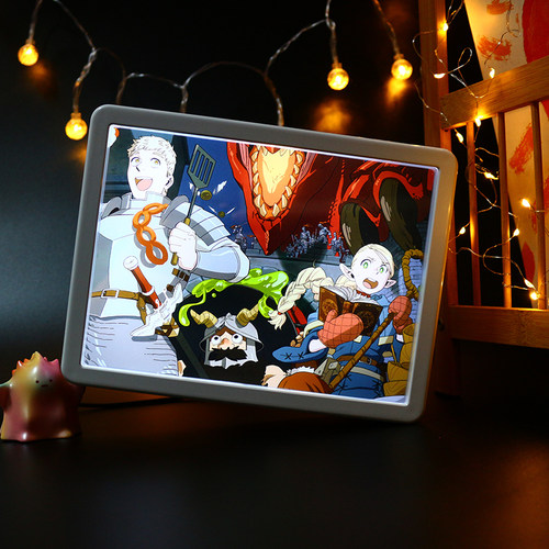 迷宫饭蓝牙音箱灯光画马露希尔双色镜面usb插电氛围灯创意礼物