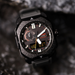 现货卡西欧Protrek登山系列太阳能酷黑户外电波男表PRW 6900BF