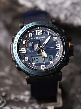 CASIO卡西欧户外登山表太阳能运动防水双显男士腕表PRG-601YB-2