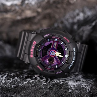 110XTM 卡西欧手表女BABY G原宿风小魔女白昼黑夜运动防水BA