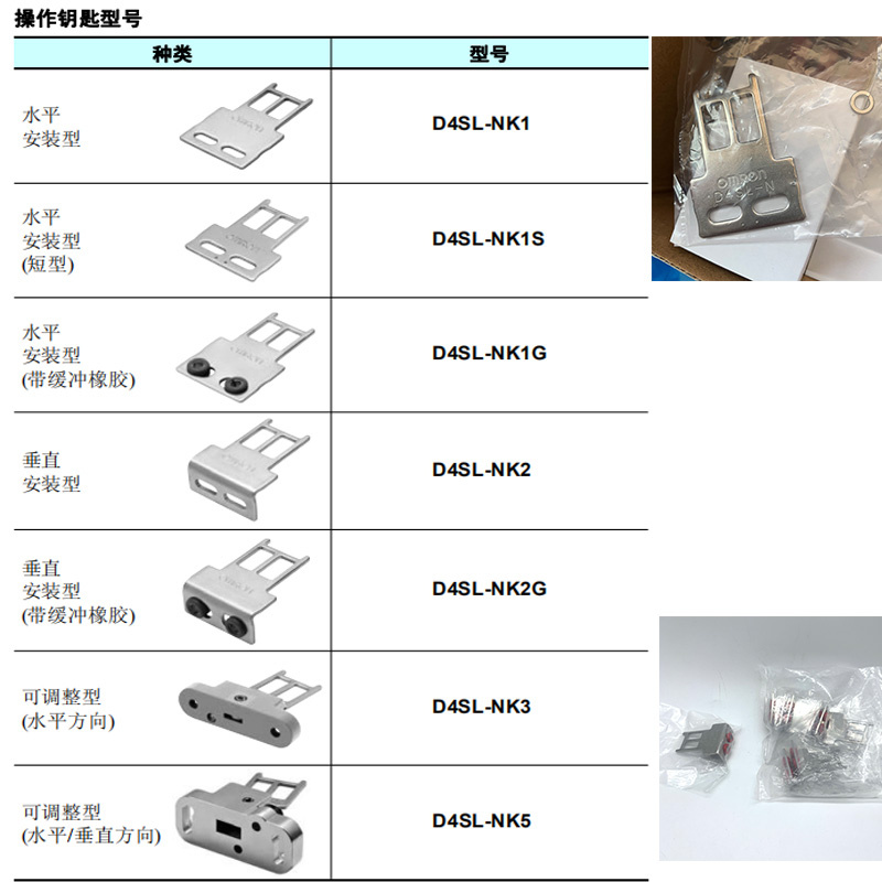 D4SL-NK1全系列欧姆龙安全门钥匙