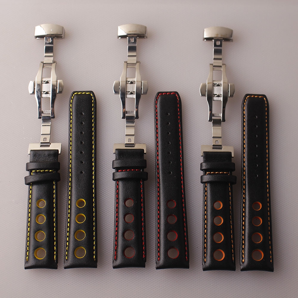 适配天梭1853表带真皮律驰PRS516男T91赛车系列T044430A手表带20