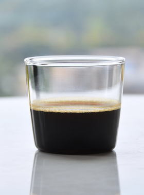 简约咖啡杯高硼硅玻璃杯不带把手轻薄可冷冻dirty杯耐高温可加热