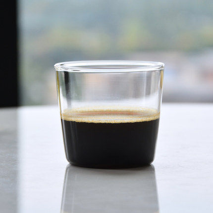 简约咖啡杯高硼硅玻璃杯不带把手轻薄可冷冻dirty杯耐高温可加热