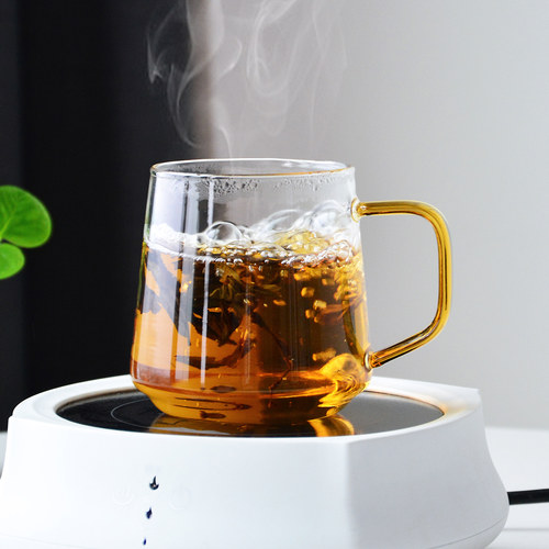 高硼硅玻璃水杯家用带把手牛奶杯