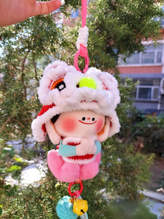 原创佛小伴莲花醒狮毛绒玩偶大同石窟文创帽衫车挂件手工钩织衣服