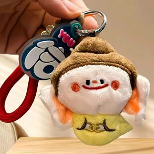 新款大同佛小伴云冈石窟文创莲花小佛挂车可爱毛绒玩偶挂件钥匙扣